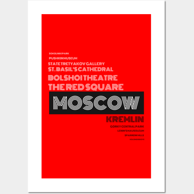 Moscow - Famous Cities and Landmarks Wall Art by marko.vucilovski@gmail.com